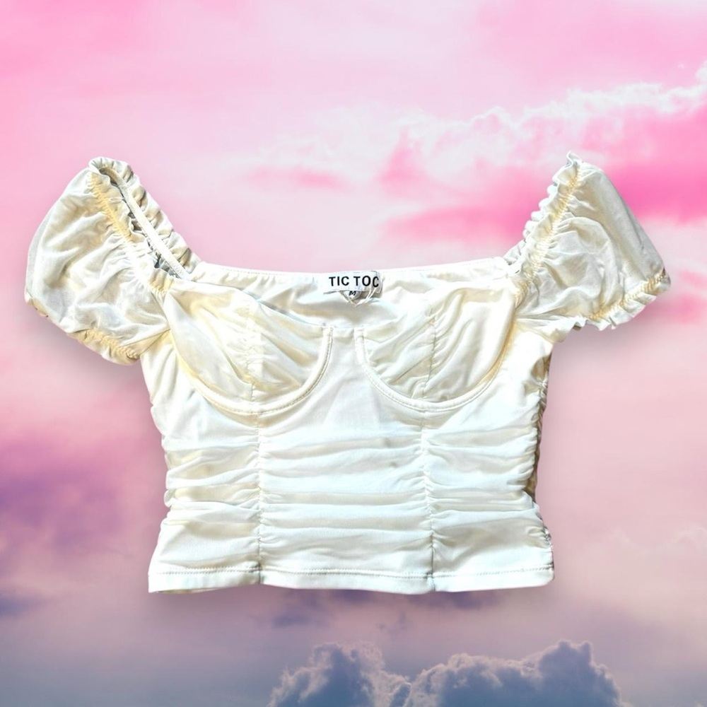 Adorable White Crop Top ~ Size Medium